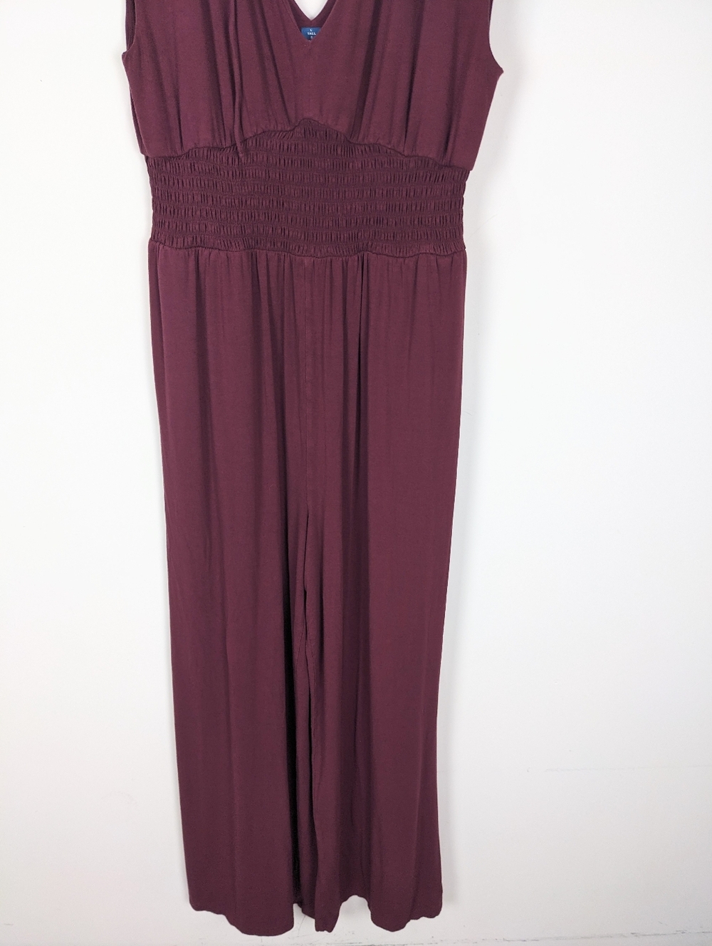 Old Navy Waist Defined Shirred Jumpsuit Dark Mauve Size Large Tall - Picture 4 of 9